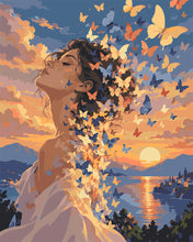 Load image into Gallery viewer, Paint by numbers kit Butterfle Dreams at Sunset Figured'Art