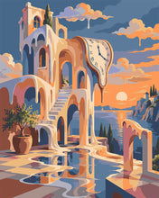 Load image into Gallery viewer, Paint by numbers kit Surreal Clock Terrace Figured'Art