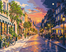 Load image into Gallery viewer, Paint by numbers kit Day to Night City Street Figured'Art