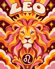 Load image into Gallery viewer, Paint by numbers kit Retro Zodiac Leo Figured'Art