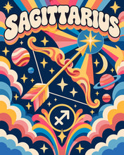 Load image into Gallery viewer, Paint by numbers kit Retro Zodiac Sagittarius Figured'Art