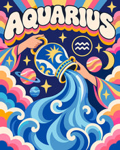 Load image into Gallery viewer, Paint by numbers kit Retro Zodiac Aquarius Figured'Art