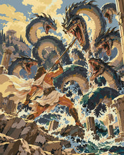 Load image into Gallery viewer, Paint by numbers kit Battle of the Hydra Figured'Art