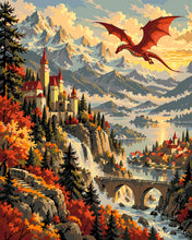 Load image into Gallery viewer, Paint by numbers kit Dragon Kingdom Figured'Art