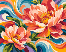 Load image into Gallery viewer, Paint by numbers kit Floral Waves Figured'Art