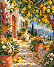 Load image into Gallery viewer, Paint by numbers kit Lemon Tree Lane Figured'Art
