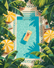 Load image into Gallery viewer, Paint by numbers kit Poolside Paradise Figured'Art
