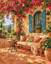 Load image into Gallery viewer, Paint by numbers kit Terrace in Bloom Figured'Art