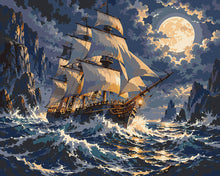 Load image into Gallery viewer, Paint by numbers kit Voyage by Moonlight Figured'Art