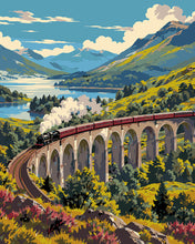 Load image into Gallery viewer, Paint by numbers kit Glenfinnan Viaduct Figured'Art