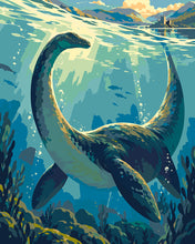 Load image into Gallery viewer, Paint by numbers kit Loch Ness Monster Underwater Figured'Art