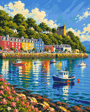 Load image into Gallery viewer, Paint by numbers kit Tobermory Harbour Figured'Art