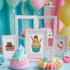 Mini Diamond Painting 3"x5" (12 pieces) - Sweet Treats and Pastries