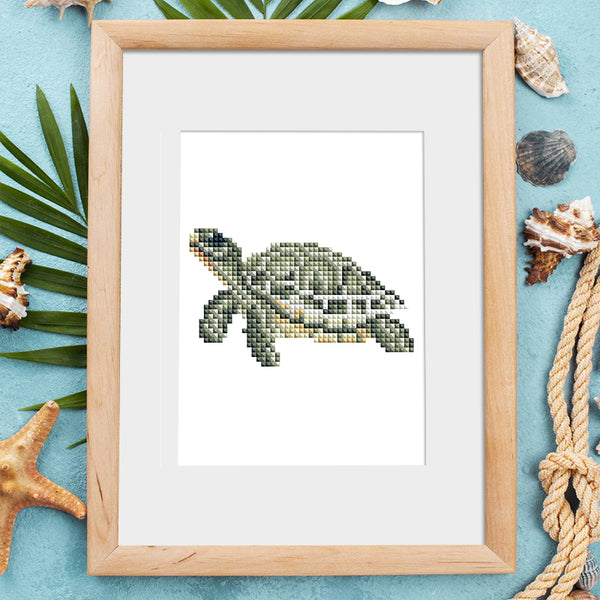Mini Diamond Painting 3"x5" (12 pieces) - Ocean Creatures Series
