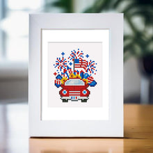 Load image into Gallery viewer, Mini Diamond Painting 6"x8" (4 pieces) - American Spirit: Patriotic Pixel Art