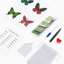 Load image into Gallery viewer, Mini Diamond Painting 6"x8" (4 pieces) - Vibrant Wings: A Butterfly Quartet