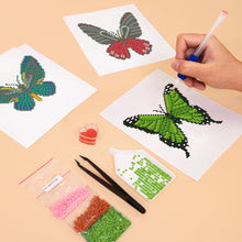 Load image into Gallery viewer, Mini Diamond Painting 6"x8" (4 pieces) - Vibrant Wings: A Butterfly Quartet