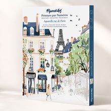 Load image into Gallery viewer, Paint by Numbers Gift Box - Watercolor Paris Street Figured'Art