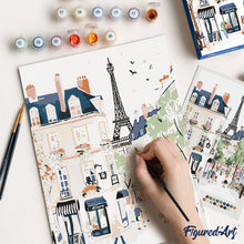 Load image into Gallery viewer, Paint by Numbers Gift Box - Watercolor Paris Street