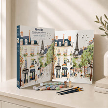 Load image into Gallery viewer, Paint by Numbers Gift Box - Watercolor Paris Street