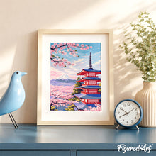 Load image into Gallery viewer, Paint by Numbers Gift Box - Mount Fuji Pagoda