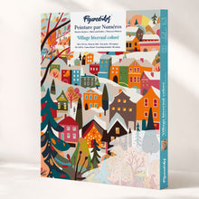 Load image into Gallery viewer, Paint by Numbers Gift Box - Colorful Winter Village Figured'Art
