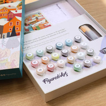 Load image into Gallery viewer, Paint by Numbers Gift Box - Colorful Winter Village