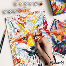 Load image into Gallery viewer, Paint by Numbers Gift Box - Colorful Abstract Fox