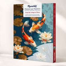 Load image into Gallery viewer, Paint by Numbers Gift Box - Vintage Koi Carp and Flowers Figured'Art