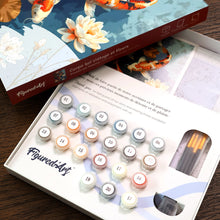 Load image into Gallery viewer, Paint by Numbers Gift Box - Vintage Koi Carp and Flowers