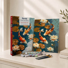 Load image into Gallery viewer, Paint by Numbers Gift Box - Vintage Koi Carp and Flowers