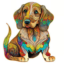 Load image into Gallery viewer, Wooden Puzzle - Colored Dachshund
