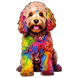 Wooden Puzzle - Colorful Goldendoodle