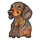 Wooden Puzzle - Tropical Dachshunds