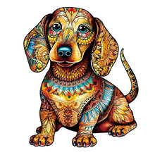 Load image into Gallery viewer, Wooden Puzzle - Warm Dachshund Puppy