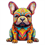 Wooden Puzzle - Festive Frenchie