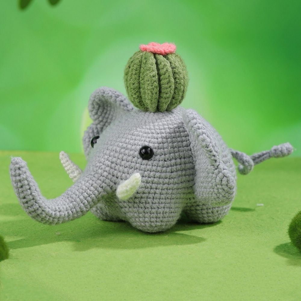 Amigurumi Crochet Kit - Elephant with Cactus Figured'Art