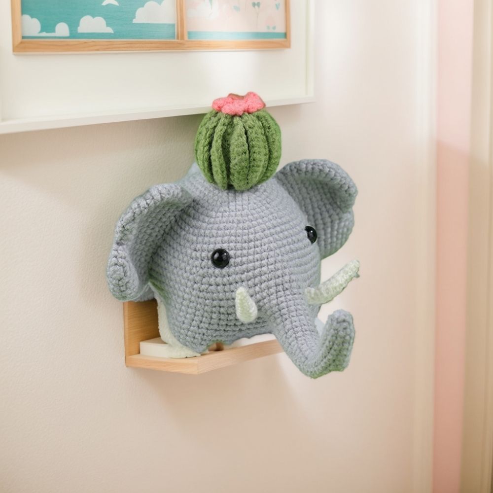 Amigurumi Crochet Kit - Elephant with Cactus