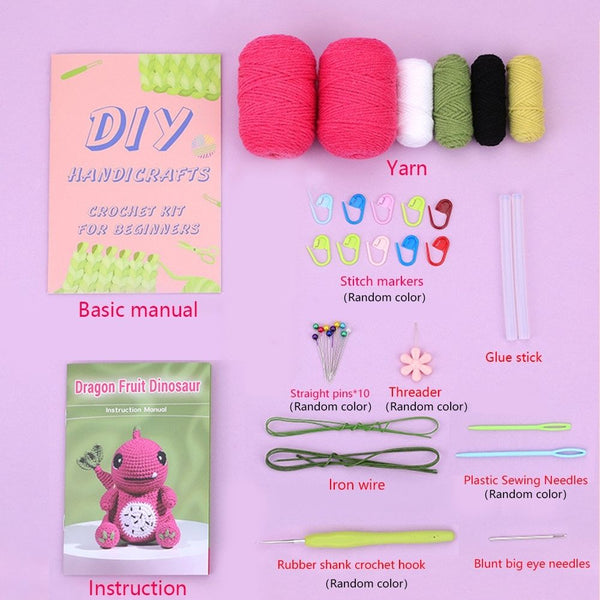 Amigurumi Crochet Kit - Dragon Fruit Dino