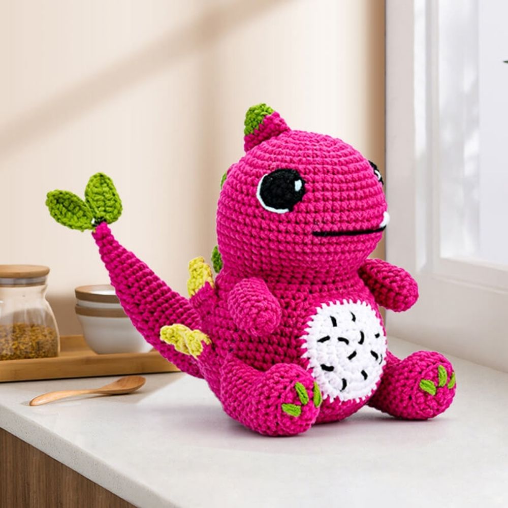 Amigurumi Crochet Kit - Dragon Fruit Dino