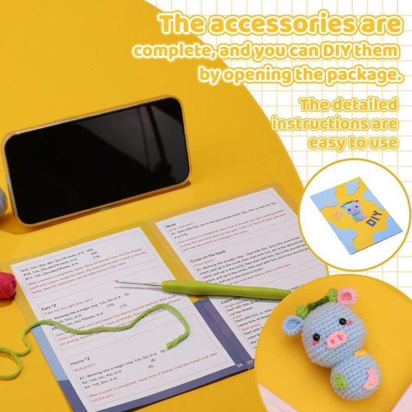 Amigurumi Crochet Kit - Blue Cow