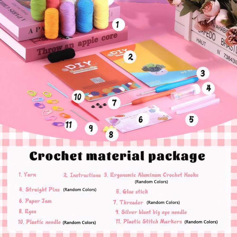 Amigurumi Crochet Kit - Rainbow Succulent