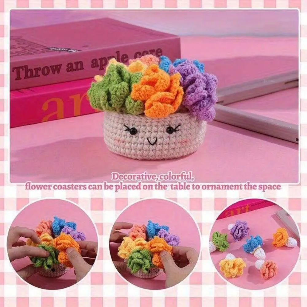 Amigurumi Crochet Kit - Rainbow Succulent