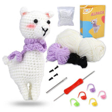 Load image into Gallery viewer, Amigurumi Crochet Kit - Llama with Scarf