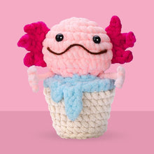 Load image into Gallery viewer, Amigurumi Crochet Kit - Axolotl in a Cup Figured'Art