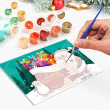 Load image into Gallery viewer, Paint by numbers 6 Pack DIY Christmas Cards - Series 1
