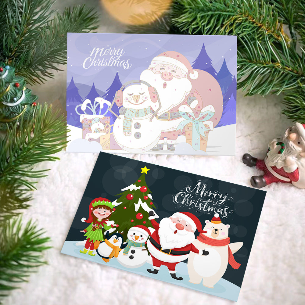 Paint by numbers 6 Pack DIY Christmas Cards - Series 1