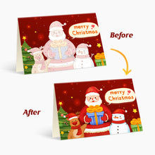 Load image into Gallery viewer, Paint by numbers 6 Pack DIY Christmas Cards - Series 1