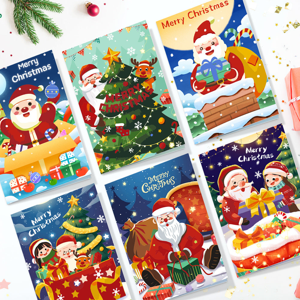 Paint by numbers 6 Pack DIY Christmas Cards - Series 2