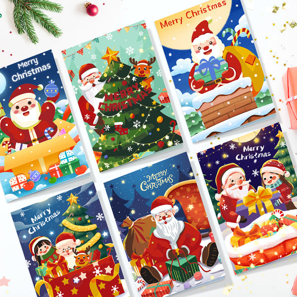 Paint by numbers 6 Pack DIY Christmas Cards - Series 2
